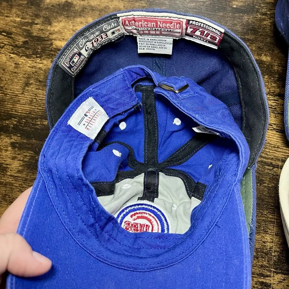 Chicago Cubs Hat Collection Lot of 6 Vintage Caps American Needle 7 1/8 MLB